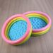 Three Ring Water Feature, Bubble Ball Inflatable Swimming Pool, Round Bubble Bottom Wading Pool, Baby Fishing, Sand Play, Rainbow Portable._desvips.com