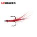 Shark Scavenger|Feather-tied Treble 246810 Size Triple Anchor Fishing With Hook Lure Cross-border Red Feather_desvips.com