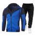 Winter Cotton Spring Autumn Pants Sports Double Zipper Long Sleeve Casual Jacket Sweatshirt Set Fashion_desvips.com