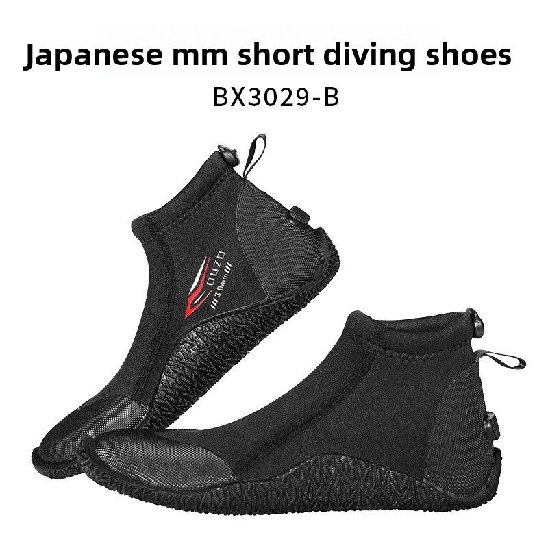 5mm Shoes OUZO Thickened Anti-Puncture Wear-Resistant Snorkeling Beach Vulcanized Upstream Surfing High-Top Diving Boots_desvips.com