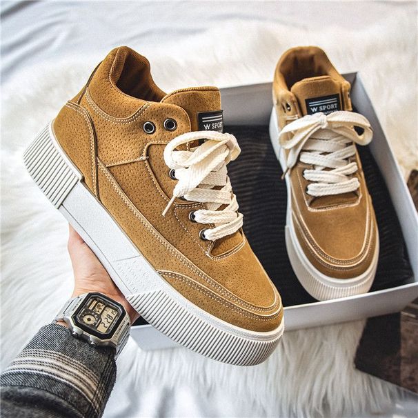 High Board Shoes For Men, 2024 Autumn New British Style Sports Shoes, Men's Mid Top Martin Boots_desvips.com