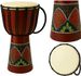Golden Cup Drum 8inch Approximately 19cm African Hand Drum, Bongo, Congolese-style Percussion Instrument Solid_desvips.com