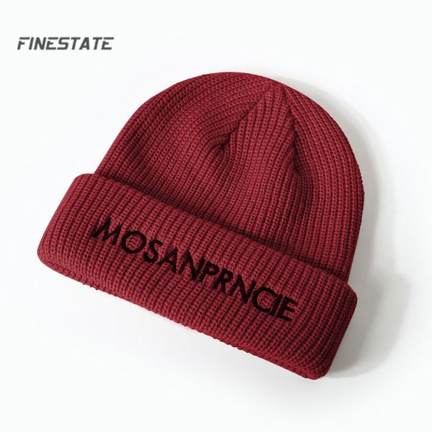 2025 Red Cotton Winter Warm Knitted New Men's Wool Cold Hat_desvips.com
