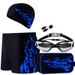 Two-Piece Suits New Men's Fashion Swimming Trunks Boxer Hot Spring Large Size Plus Size Swimming Trunks Men's Swimming Goggles Set Five Piece Set_desvips.com