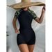 Wetsuit Long Sleeve Slim-fit Training Sunscreen Conservative One-piece Swimsuit_desvips.com