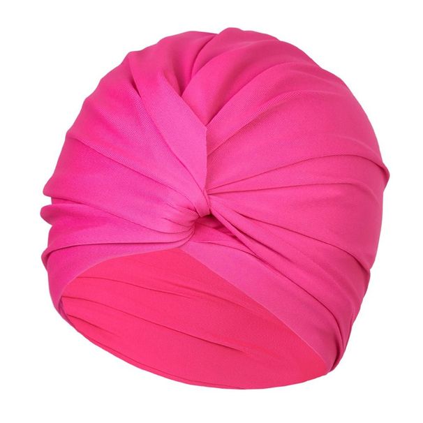 Female Girl High Elastic Swimming Hat Free Size Stretchy Swimming Caps Multi Colors Turban Women Swimm Hat Swim Pool_desvips.com