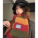 Wool Blend Scarf For Women, Autumn Winter 2025 Style, High-End Feel, Warm Neck Scarf, Christmas And New Year Red_desvips.com