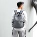 Trendy Backpack For Men Business Casual Large Capacity Laptop Simple Lightweight Travel Bag_desvips.com