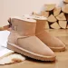 EBV Designer Free Shipping High Quality Cowhide Bow Snow Boots Genuine Leather Keep Warm Outdoor Non Slip Thick Cotton_desvips.com