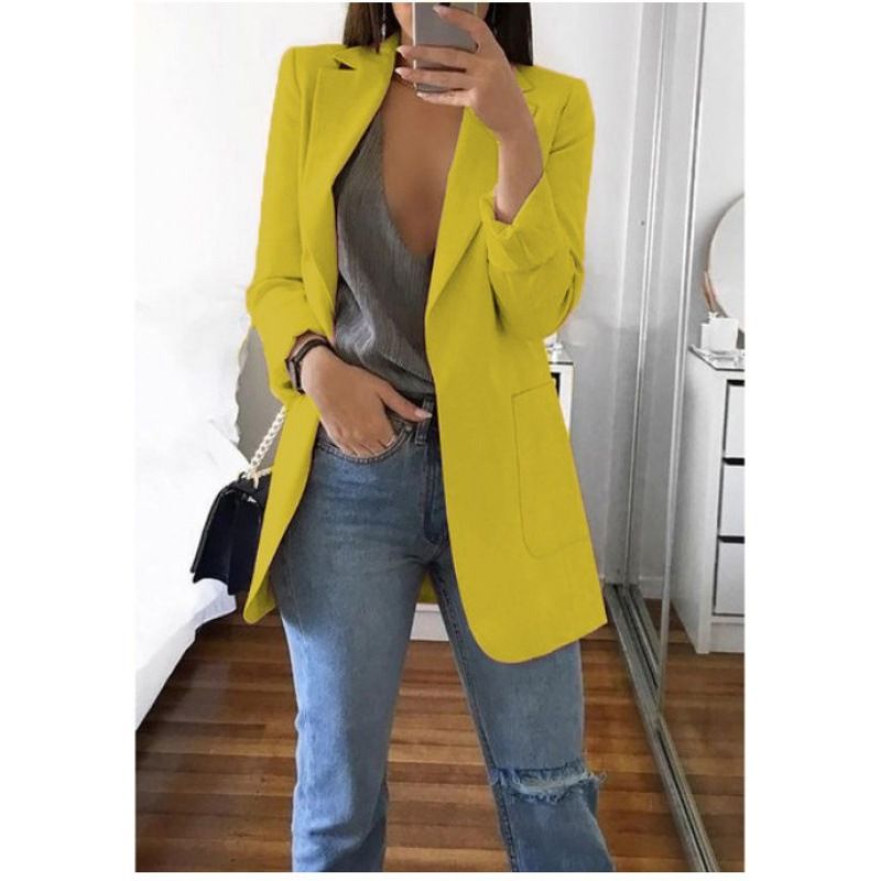 Women's Clothing Fashion Lapel Slim Cardigan Temperament Suit Jacket Women_desvips.com