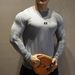 Men's Clothing long sleeve slim fit elastic quick drying sports tops breathable T shirt bottoming shirt training_desvips.com