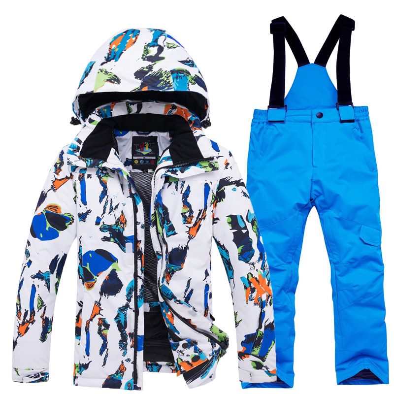 New Ski Suit Set For Boys Girls, Outdoor Sports Warm Children's Top And Pants Trendy_desvips.com
