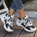 Women's Casual Sports Spring Autumn College Style Thick Bottom Breathable Soft Sole Running Shoes Comfortable Footwear_desvips.com