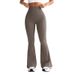 Women's High-Waisted Flared Yoga Pants Summer Fitness Tight Fitting Warm Autumn Winter Style With Pockets_desvips.com