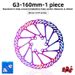 TOOPRE Bicycle 160/180 Mountain Bike Disc Colorful Hollow Ultra-light Six-Spoke Brake Rotor_desvips.com