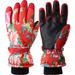 New Style Ski For Men And Women, Stylish Touchscreen, Fleece-Lined, Water-Resistant, Cold-Proof, Trendy Northeast Floral_desvips.com