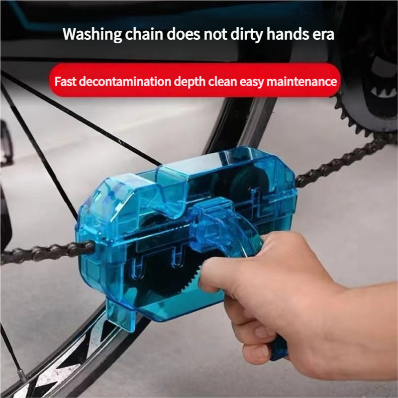 Road Cleaner Tool Bicycle Washer Bike Maintenance Kit Chain Cleaning Box_desvips.com