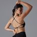 Cross-border Seamless Solid Color Cross Back Tight High Elastic Sports Wear Running Fitness Yoga Bra For Women_desvips.com
