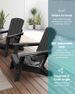 Folding Adirondack Chair Made Of HDPE Plastic, Featuring 2 Cup Holders, Designed As An All-weather Fire Pit Chair For Outdoor Use On Patios And Garden_desvips.com