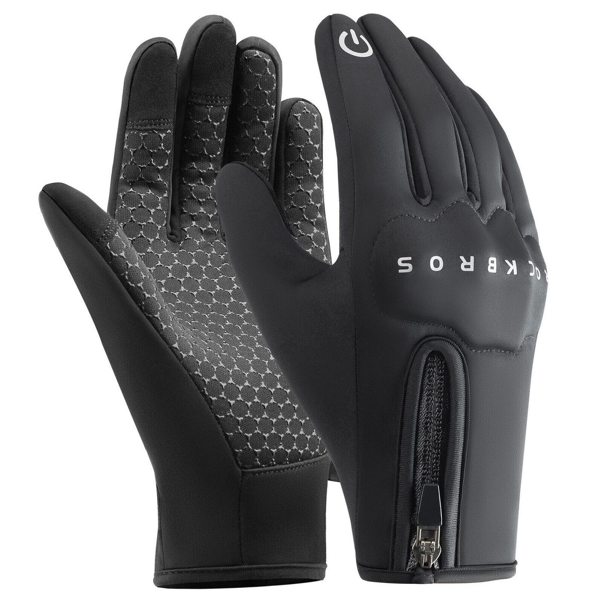 ROCKBROS Winter Motorcycle Gloves, Touchscreen - enabled Cycling Gloves, Windproof MTB Gloves_desvips.com