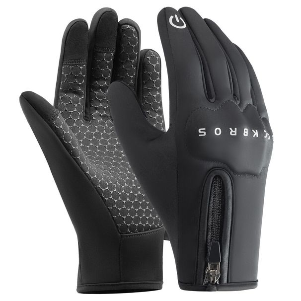 ROCKBROS Winter Motorcycle Gloves, Touchscreen - enabled Cycling Gloves, Windproof MTB Gloves_desvips.com