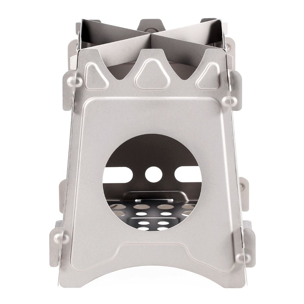 Manufacturer, outdoor camping folding 304 stainless steel firewood stove, hiking portable ultra-light titanium alloy firewood stove_desvips.com