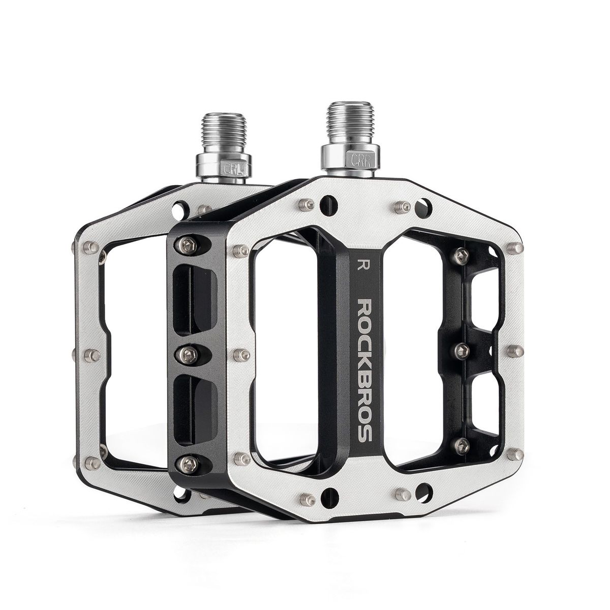 ROCKBROS Aluminum Bike Pedals 11×10cm Platform Trekking & Downhill Flat Pedals_desvips.com