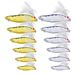 6#Blood Sequin Feather Freshwater Mouth White Strip Bait Metal Fishing Lure Blood Groove Hook Design_desvips.com