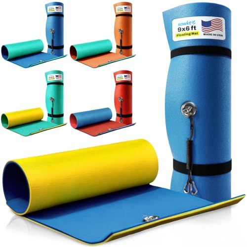 SOWKT Premium Lily Pad Floating Mat Made In USA, Available In 9x6, 12x6, And 18x6 Ft Sizes, Foam Floating Water Mat For Lake, Boat, And Pool Use_desvips.com
