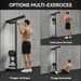 Appareil De Musculation Mural, Station De Traction, Poulie Haute Et Basse, 2 Poulies, En Acier, 75 X 16 X 192 Cm, Noir_desvips.com