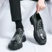 Free Shipping Designer Dress 2025 Autumn Winter New Low Cut Mens Thick Soled High Rise Leather Shoes Brown_desvips.com