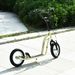 Kinderroller Scooter Tretroller Mit Verstellbarem Lenker, Großen Rädern Und Handbremse Kickscooter 12 Zoll Cityroller Für Jungen Und Mädchen Ab 5 Jahre Bis 100 Kg Metall Beige_desvips.com