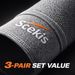 3 Pairs Youth Volleyball Arm Sleeves With Wrist Guard Protection Pads Thumbhole Sports Support Gear_desvips.com