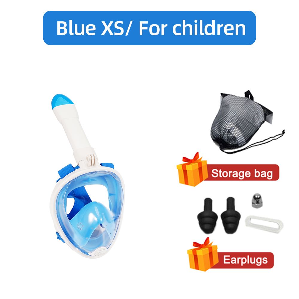 Underwater Snorkeling Full Face Children Swimming Mask Set Scuba Diving Respirator Masks Anti Fog Safe Breathing For Kids Adult_desvips.com