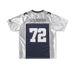 Satin Velvet Mesh American Football Jersey New Heavy Embroidery T-Shirt Men And Women Short Sleeve Loose Slimming Sports_desvips.com