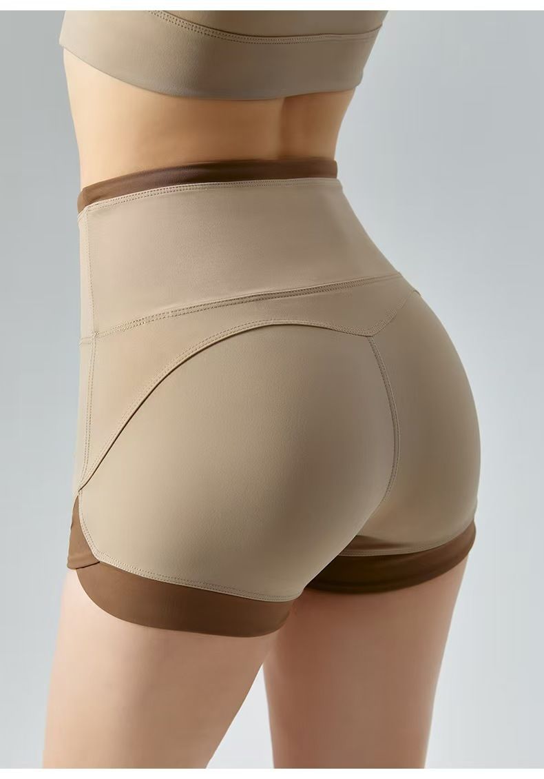 Curvy Women’s High-Waisted Stretch Active Shorts | Lycra Naked-Feel Antibacterial Yoga/Riding/Tennis Pants_desvips.com