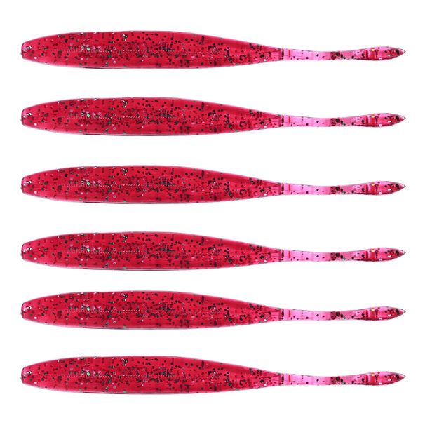 6pcs 9.5cm 3g Soft Silicone Fishing Lure Minnow Saltwater Freshwater Worms Wobblers Artificial Bait Bass Tackle Jigs_desvips.com