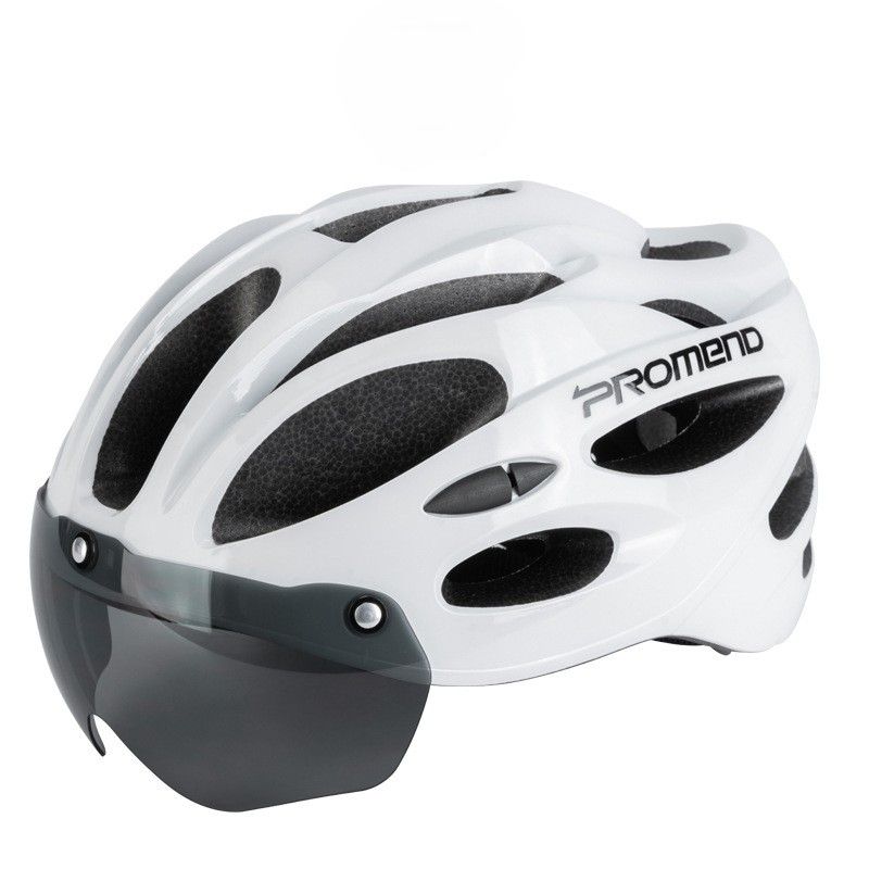 Bicycle Helmet Mountain Bike Men And Women With Goggles Road Bike Hard Hat Outdoor Riding Equipment_desvips.com