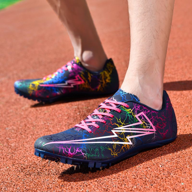 Professional Plastic Track Spikes Men's And Women's Sprint Shoes Competition Running Long Jump 8 Spikes_desvips.com