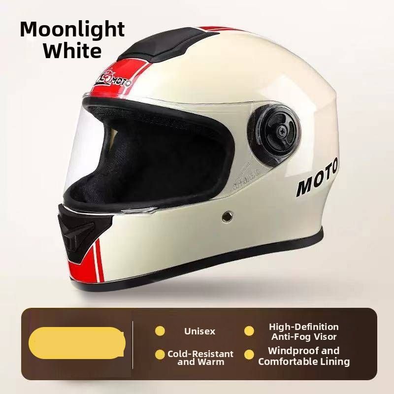 Electric Vehicle Helmet, Men's All Season Motorcycle Full Face Helmet, Women's Winter Warm Riding Safety Helmet_desvips.com