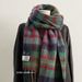 Christmas Green Wool Scarf For Women Winter Fashion Thickened Warm Neck Warmer British Style Color Block Plaid Large_desvips.com