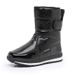 EP-T029 Parent-Child Crack Pattern Ski Non-Slip Sole Boys And Girls Snow Boots Fleece Lined Thickened_desvips.com