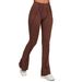 European And American Style Wide-Leg Tight-Fitting Brushed Fabric Hip-Lifting Yoga Dance High-Waist Slightly Flared_desvips.com