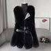 women's clothing fox fur vest women's winter vest ladi titching vest short fur coat_desvips.com