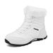 Ski Boots Snow Boots Winter Warm Boots Men And Women Plus Velvet Cotton Shoes Warm Men's Boots Mid Tube High Top Shoes Hiking Shoes_desvips.com