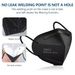 50 Pieces Of KN95 Black Face Masks, 5-Layer Cup Dust Mask With Soft Ear Loops_desvips.com