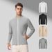 Men's Clothing Sports Jacket Leisure Running Round Neck Zipper Cardigan Sweater Quick-Drying Fitness Breathable_desvips.com