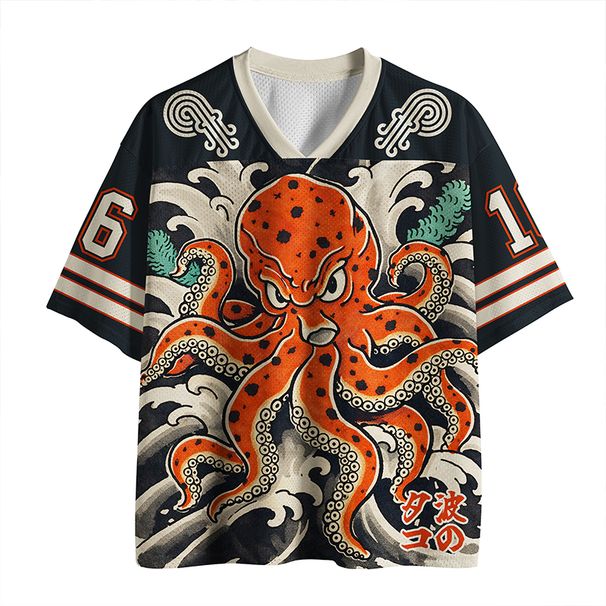 2026 New Shirt, V-neck Short Sleeved T-shirt, Sports Fashion 3D Printed Quick Drying Fun Mesh Jersey_desvips.com