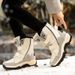 Ski Boots Cotton Shoes Casual Women's Snow Boots Velcro Mid Length Snow Boots Warm Thick Plush Shoes_desvips.com