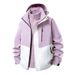 New Hard Shell 3-in-1 Jacket With Detachable Fleece Liner, Waterproof, Stain Resistant, Windproof Outdoor Hiking Coat_desvips.com